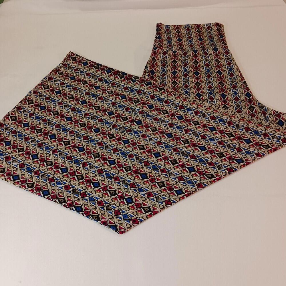New Directions Women's Wide Leg Elastic Waist Multicolored Pants Size XL